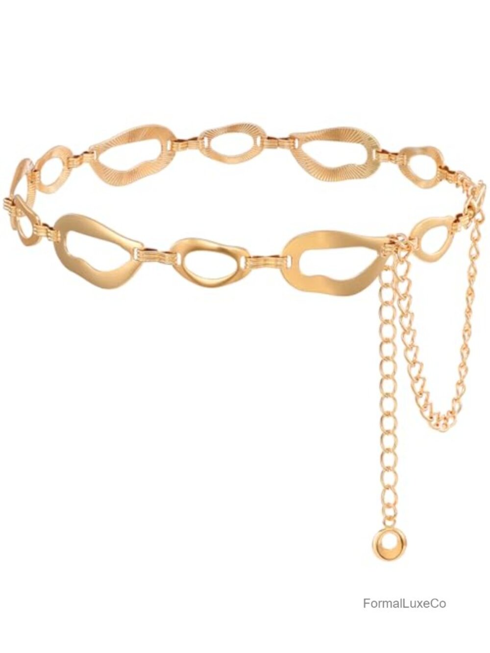 Chunky Link Waist Chain Belt for Women Metal Waist Chain Dress Accessory